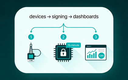 How TRACE works – devices to signing to dashboards